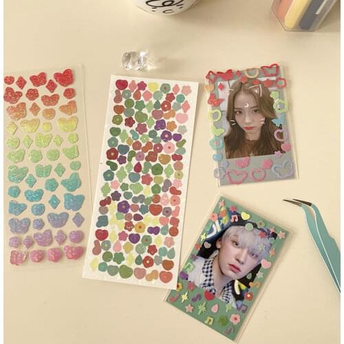 Ins Cute Laser Butterfly Flower Stickers DIY Phone Case Photo Album Diary Happy Project Decorative sticker