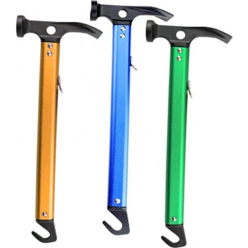 60%HOT Camping Climbing Hiking Hammer Multi-function Ultralight Tent Nail Puller Tool