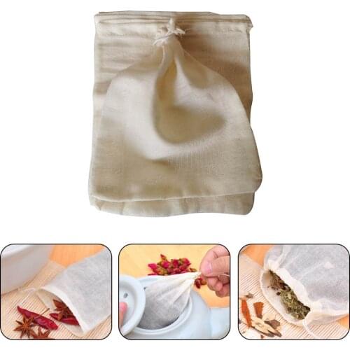 10pcs Reusable gauze Food Filter Bag Nut Milk Bag Squeeze Juice Grid Mesh Filter Sieve Cold Brew Coffee Filter 3 size