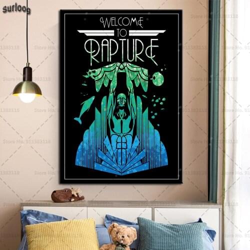 Wall Art Poster Bioshock Rapture Video Game Hot Movie Retro Pictures Prints Canvas Painting for Living Room Home Decor