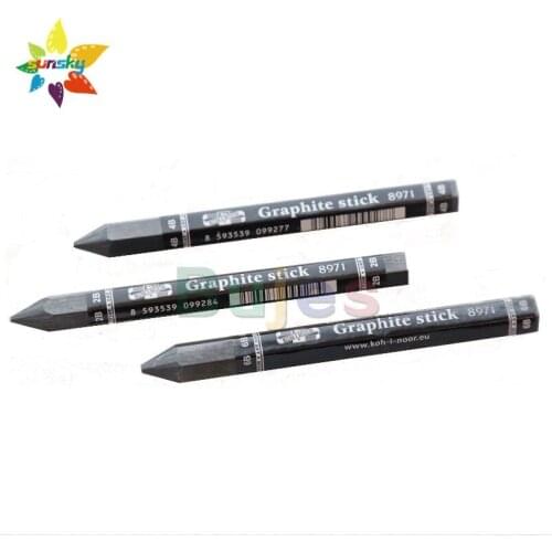 Original KOH-I-NOOR 8971 Hexagonal graphite pen Graphite stick Big drawing pencil Sketching Wood free full pencil Art supplies