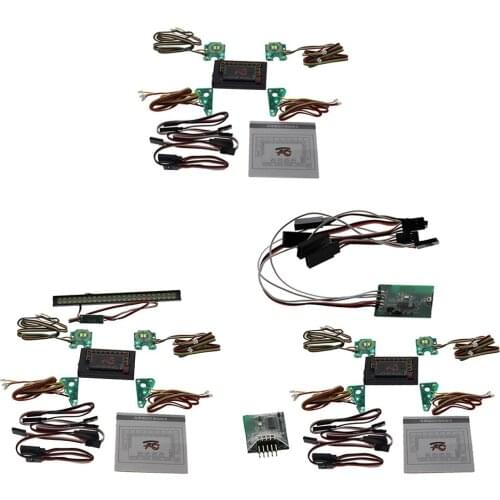 Front Rear Linkage Lamp Group Climbing Car LED IC Light System Group Land Rover Defender for 1/10 RC Crawler TRX4 DIY