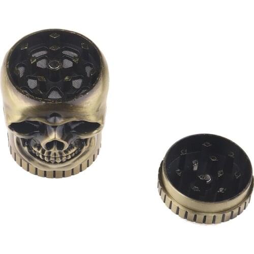 Really Cool Punk Skull Style Metal Zinc Alloy Herb Herbal Spice Crusher Tobacco Grinder Smoking Pipe Accessories