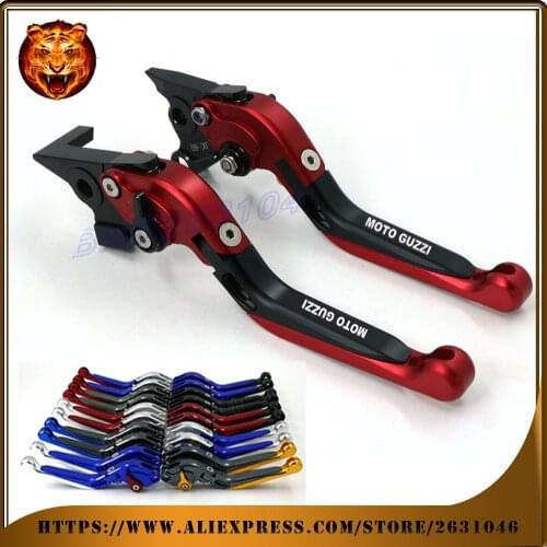 Adjustable Folding Extendable Brake Clutch Lever For MOTO GUZZI NORGE 1200/GT8V 1200 SPORT STELVIO Motorcycle with logo 2014 13