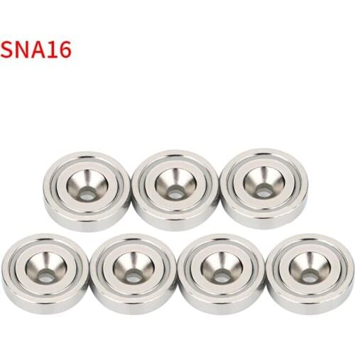 Strong Neodymium Cup Holder D16/20 Holding Force Rare Earth Magnets Holder Disc Countersunk Hole Round Base Pot Magnet Fishing