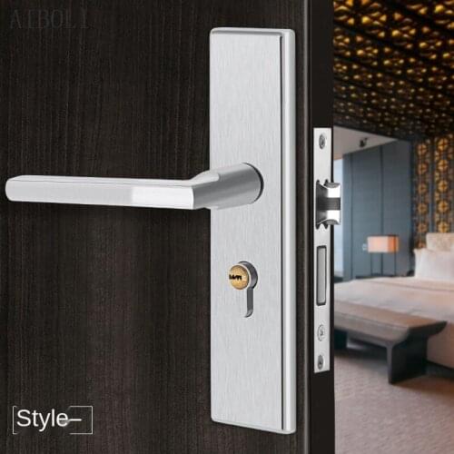 Modern Minimalist Interior Bedroom Door Lock Silent Room Door Lock Solid Wood Door Lock Stainless Steel Engineering Lock