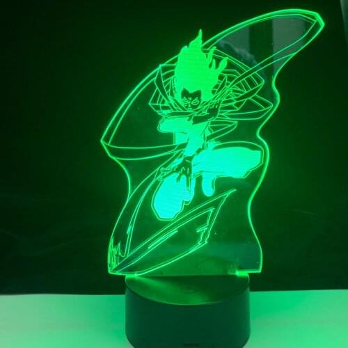 Eraserhead Mr Aizawa Anime Lamp My Hero Academia for Bedroom Acrylic 3D Lamp Decor Nightlight Kids Fans Birthday Gift