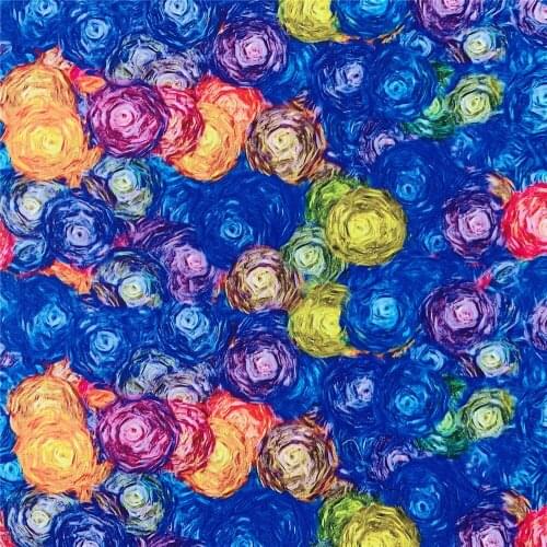 World famous oil painting 100% Cotton Printed Cloth Sewing Quilting Fabrics for Patchwork Needlework DIY Handmade Material