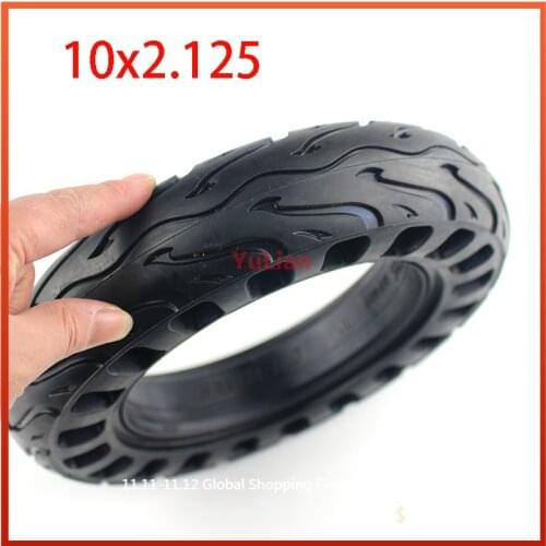 Explosion-proof 10 Inch 10x2.125 Solid Tyre 10*2.125 Tubeless Tire for Electric Scooter Balance Car Refitting Accessories