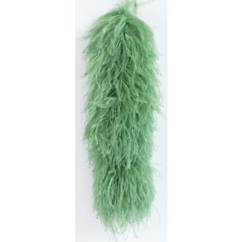 10ply Fluffy Ostrich Feathers Boa soft Dyed ostrich feather shawl for wedding&Party Dress Decoration Bag pendant 0.5 meter