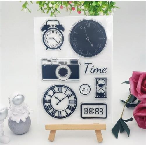 11*16CM Clock Transparent Clear Stamps / Silicone Seals Roller Stamp For DIY Scrapbooking Photo Album/Card Making