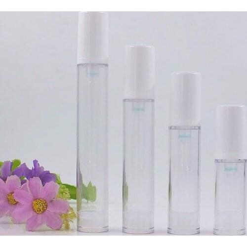 12ml15MLclear airless bottle clear lid lotion emulsion serum sample eye essence hyaluronic toner mist sprayer skin care packing