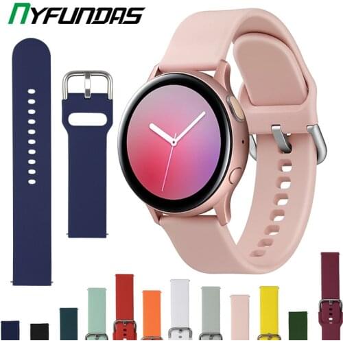 20mm 22mm Silicone Strap Band For Samsung Galaxy Watch Active Gear S3 S2 Huawei GT 2 2E GT2 GT2E Amazfit BIP GTS Sport Bracelet