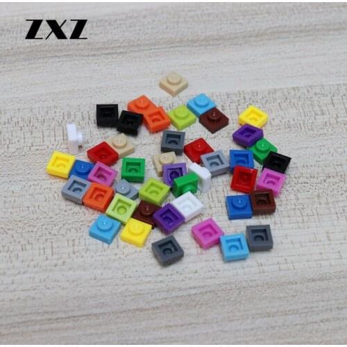 2000pcs/lot Bulk Building Blocks 1X1 Plate Enlighten Construction Toys for Kids Toys Compatible Plate 3024 Pixel Art Elements