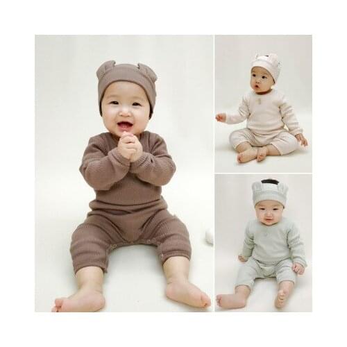 2021 Summer New Korean Baby Cotton Rompers Kids Strip Long-sleeved One-piece Romper Boy Baby Fart Romper Toddler Infant 0-3Y