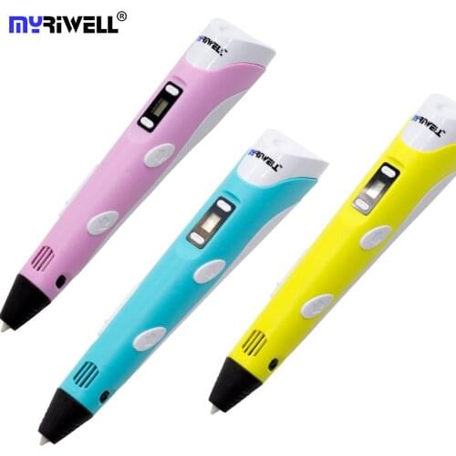 Myriwell 3D Pen LED Display Screen 2nd Generation 3D Printer Pen Drawing Painting Pen ABS PLA Birthday Gift for Kids Friends