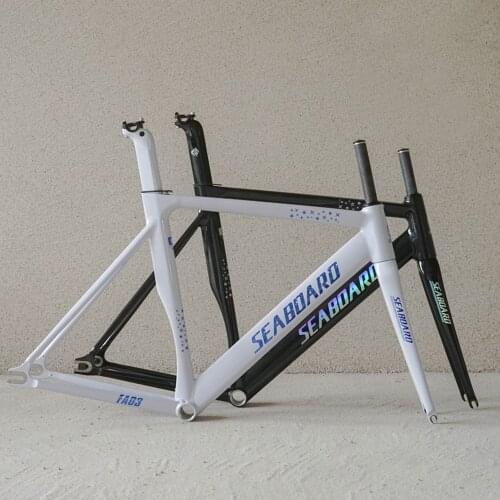 Seaboard 700c Aluminum Fixed Gear bike Frameset with Carbon Fork Seatposts include headset