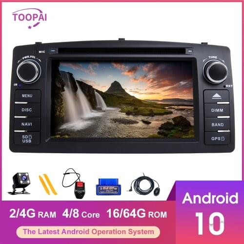 TOOPAI Android 10 For Toyota Corolla E120 Altis E120 BYD F3 Car Multimedia Player GPS Navigation Auto Radio DVD SWC IPS 2din New