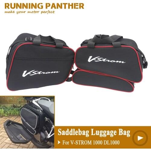 Motorcycle Luggage Bag For SUZUKI V-STROM DL1000 DL 1000 Black Trunk Inner Bags vstrom 1000 2014-2020 2015 2016 2017 2018 2019