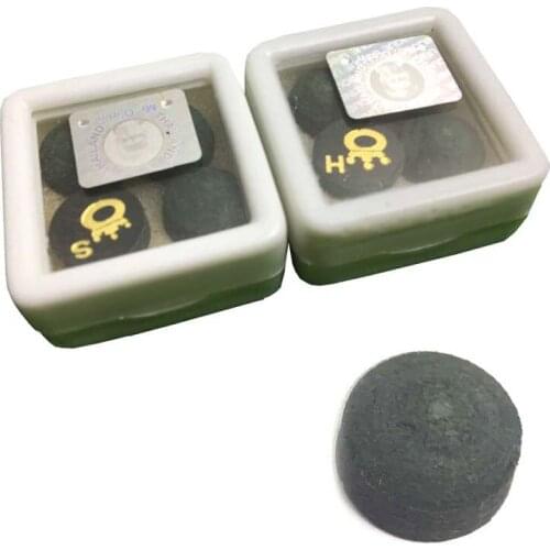 Free shipping 4pcs/lot Original Omin Pool cue tips Professional Green snooker cue tips leather S/M/H Billiard accessories