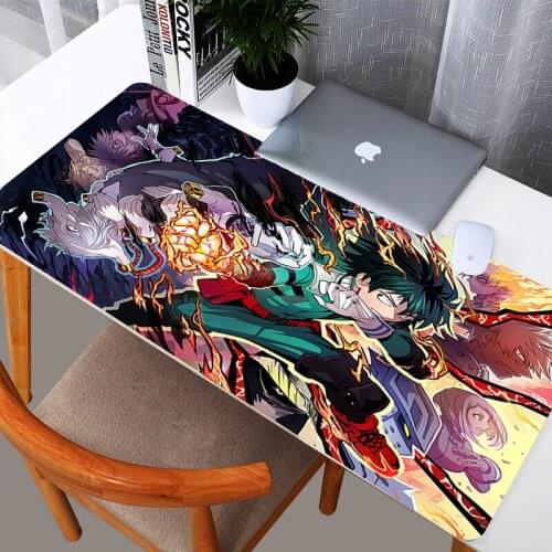 Large Gaming Mouse Pad Gamer Solid Color Locking Edge Keyboard Mouse Mat My Hero Academia Gaming Desk Mousepad