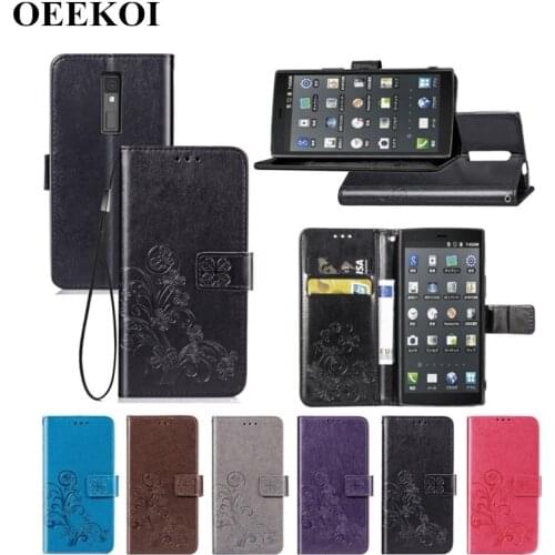OEEKOI Four Leaf Clover PU Leather Wallet Flip Cover Case for Kyocera Torque G04/Qua phone QZ KYV44/Basio 3 KYV43/Urbano V04