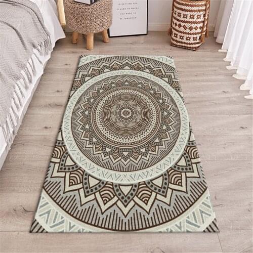 Ethnic Style Mandala Mat Bohemia Home Decor Bedside Mat For Bedroom Anti-slip Floor Mat For Kitchen Washable Bathroom Toilet Mat
