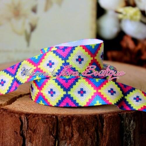 FLRA ElasticNew arrival aztec nylon fold over elastic