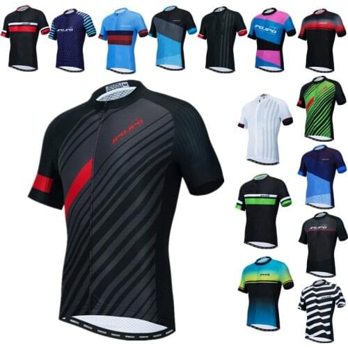 JPOJPO Top Quality Black Cycling Jersey Men Summer Anti-UV Bike Clothing Pro Team Bicycle mtb Jersey Racing Cycling Shirt Ropa
