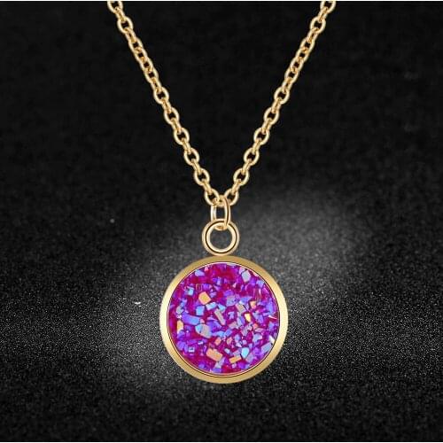 AAAAA Quality 100% Stainless Steel Shinning Resin Charm Necklace for Women Special Gift Fashion Charm Necklaces