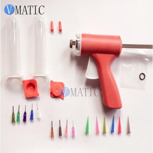 Free Shipping 30/55cc ml Manually Single Liquid Dispensing Glue Gun With Dispensing Needles Tips And Syringe