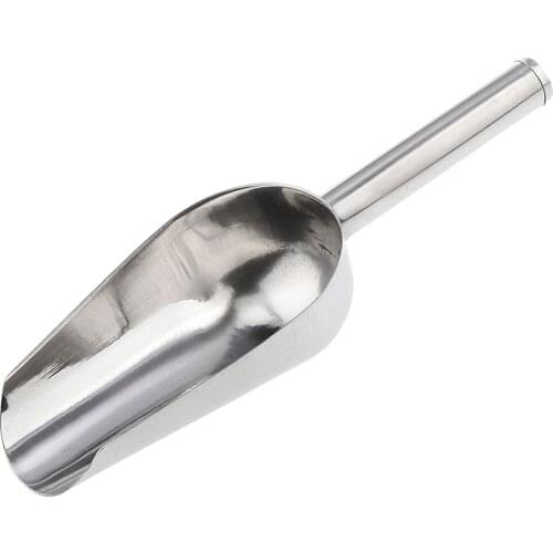 Stainless Steel Ice Shovel Bar Buffet Wedding Sugar Party Coffee Scoops 8'' Kitchen Dining Tool for measuring animal food