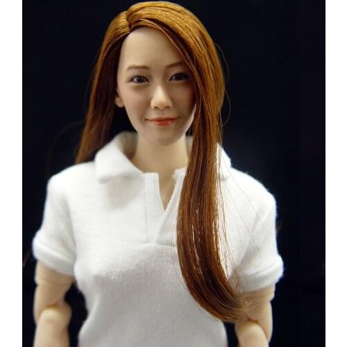 1/6 Scale KM005 Female Head Sculpts Model For 12inches Action Figure Body DIY Accessory