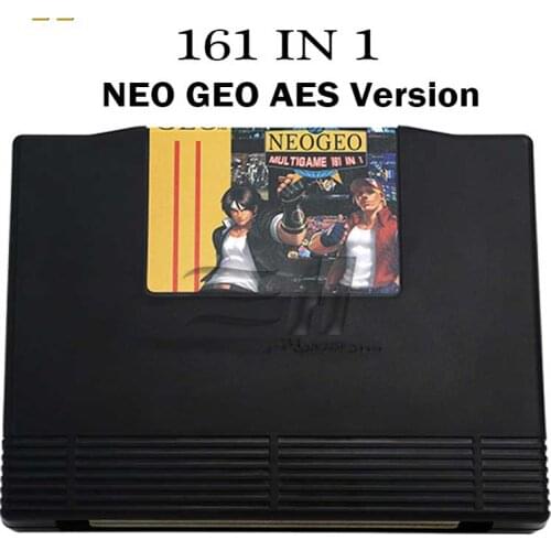 New For SNK NEO GEO AES Retro Classic 161 in 1 JAMMA Multi Games Cartridge, SNK AES With Case As Gift Console Parts