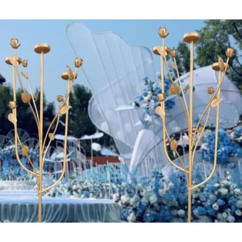 New wedding props, iron art, road leading, wedding supplies, candlesticks, creative decoration, rose frame, scene layout