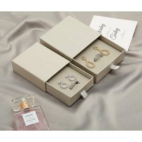 Wholesale 500pcs/lot custom logo paper gift jewelry box sliding box packaging ring box jewelry