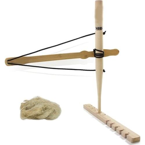 Portable Fire Bow Drill Kit Bow Drill Fire Starter Primitive Wood Indoor Survival Practice Friction Tool for Camping Hiking tool