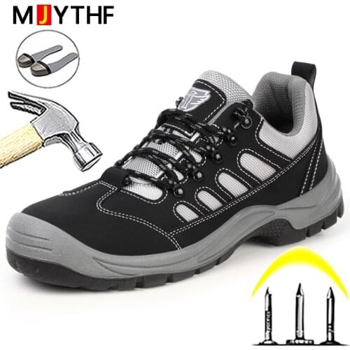 Indestructible Shoes Safety Boots Men Industrial Shoes Puncture-Proof Protective Shoes Work Boots Hiking Shoes Steel Toe Shoes