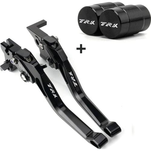 Motorcycle Adjustable Brake Clutch Levers & Tire Valve Airtight Covers For Benelli TRK 502 trk502 2017 2018