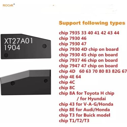 RIOOAK 30pcs VVDI Super Chip XT27A01 XT27A66 XT27C75 can Copy 46/47/48/4C/4D/4C/4E/8A/8C/8E Transponder for vvdi key tool VVDI2