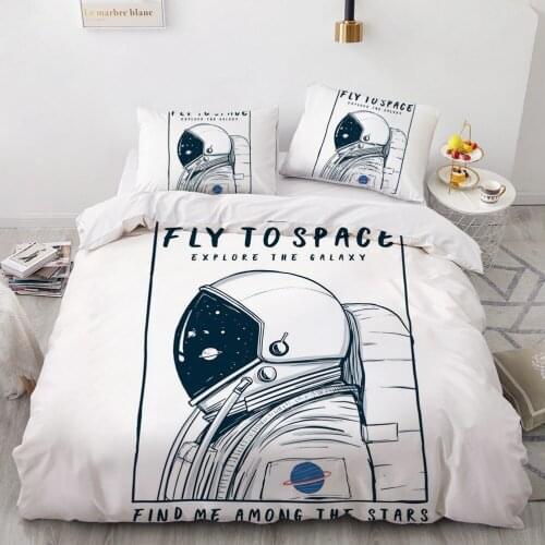 Luxury 3D Space Bedding Set Duvet Cover Set Comforter King King Queen Double Single Size Unicorn Cartoon Design Bedclothes