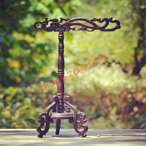 Solid wood pen hanging red wood chicken wing wood brush holder, exquisite handicraft decorations