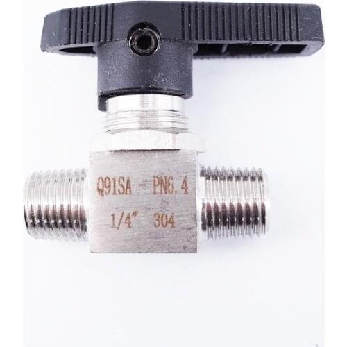 Ball valve 1/8" 1/4" 3/8" 1/2" inch male ZG thread stainless steel 304 high pressure high temperature Panel mounting ball valve