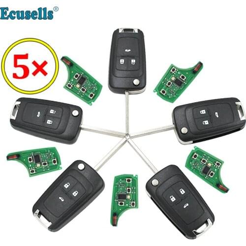 5pcs/lot 3 button folding flip remote key fob 433MHz 46 chip for Opel Adam Astra J Cascade Insignia Karl Zafira C Mokka HU100
