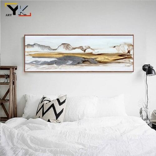Modern Abstract Chinese Mountains Oil Painting on Canvas Posters and Prints Cuadros Wall Pictures For Living Room Gift