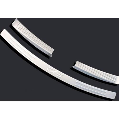 Car styling Stainless steel Inner CX-5 CX5 Rear Bumper Protector Sill Trunk Guards for Mazda 2012 2013 2014 2015 accessorie