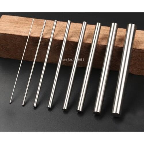 2pcs 2-8mm Hand-done White steel bar rod 100mm stick for knife handle part DIY Handmade material accessories