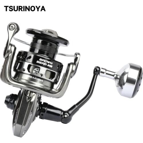 TSURINOYA Full Metal Saltwater Spinning Jig Reel BROWN BEAR 3000 4000 5000 6000 7000 9+1BB Anti-corrosion Slow Jigging Carp Reel