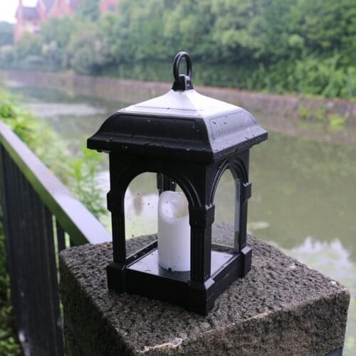 Solar Garden Lights Outdoor, 1 Pack Solar Candle Lantern light Waterproof Candle Light Solar Hanging Light for Home Decor Lamp