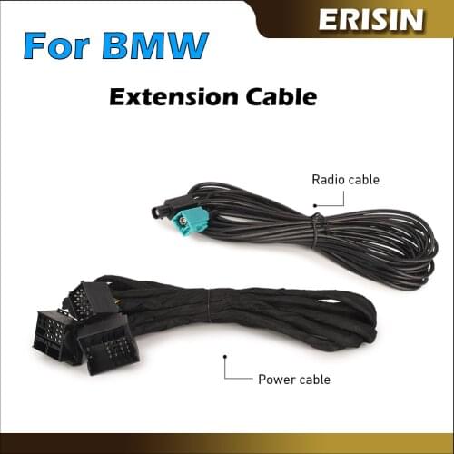 Erisin BM6M Universal Extension Power Lead Cable 6 Meters Extra lead For BMW 3er E46/5er E39/7er E38/X5 E53 Car Radio Units